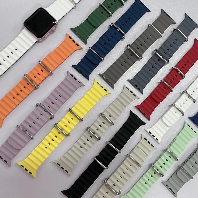Ремешок Ocean для Apple Watch Series 8 Ultra 49 мм 45 мм 41 мм смарт-часы 44 мм 40 м 42 мм 38 мм iWatch серии 7 6 se 5 аксессуары