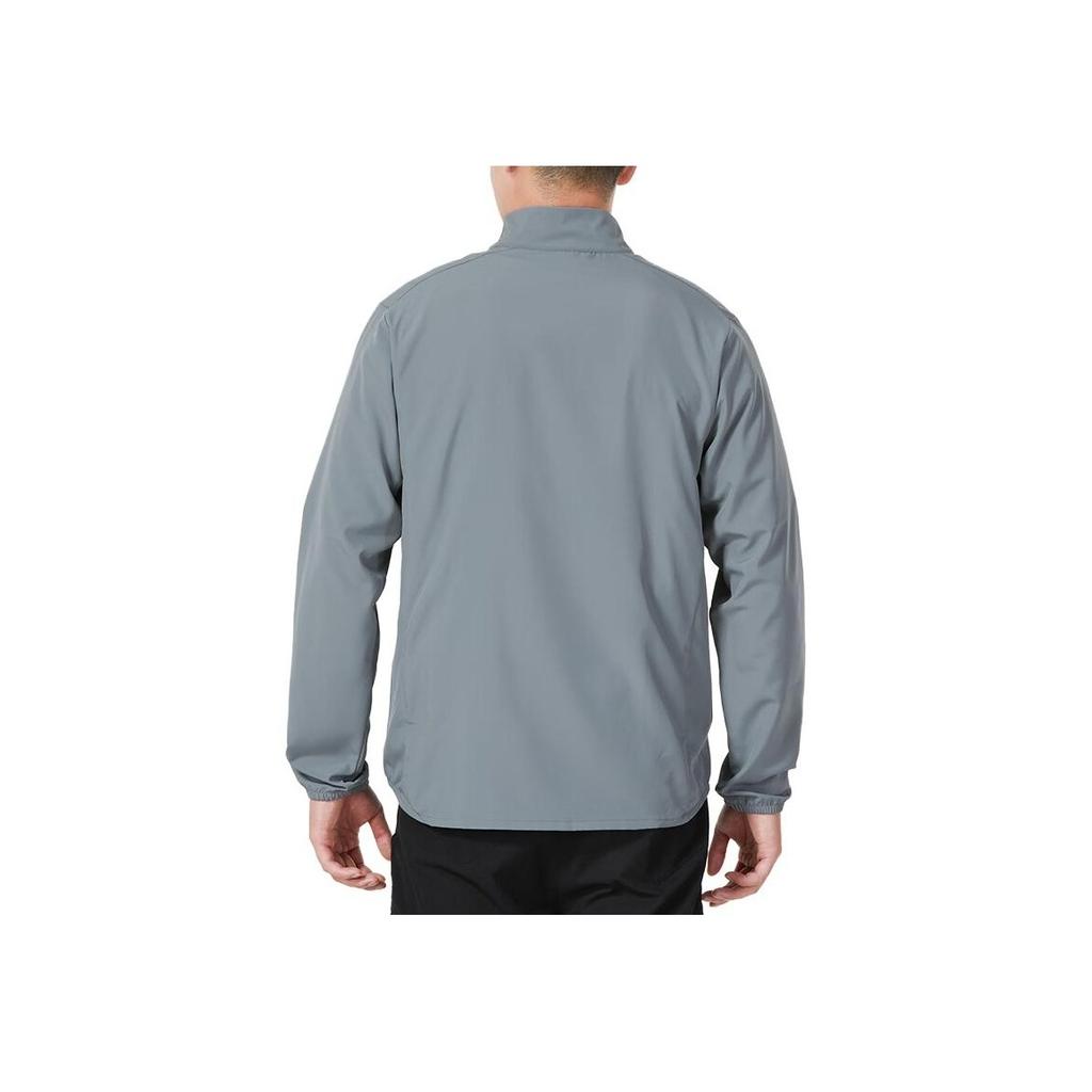 Nike Dri-Fit Однотонный логотип Быстросохнущая дышащая ветрозащитная спортивная повседневная куртка с воротником-стойкой Мужские куртки Дымчато-серые FB7500-084