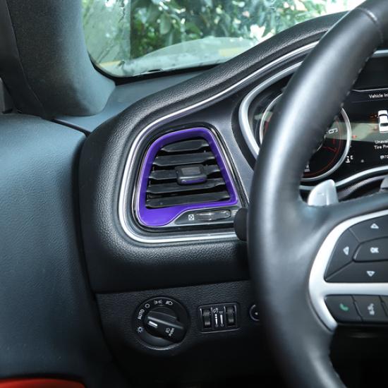 Console Air Condition A/C Vent Trim Cover Ring for Dodge Challenger 2015+ Purple