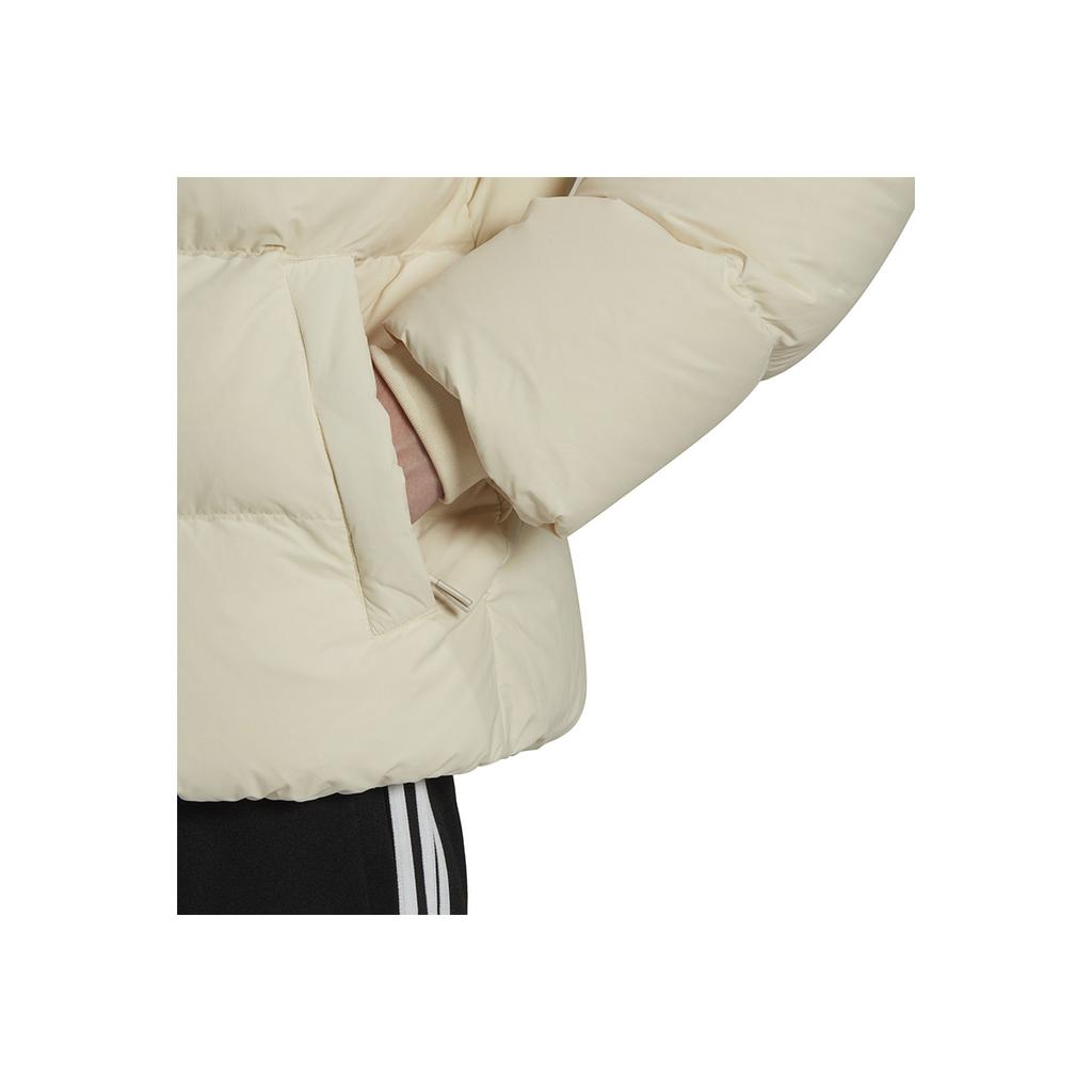 Adidas Originals Trefoil Solid Color Logo Embroidery Single-Breasted Down Jacket Men Outerwear Off-White HL9201