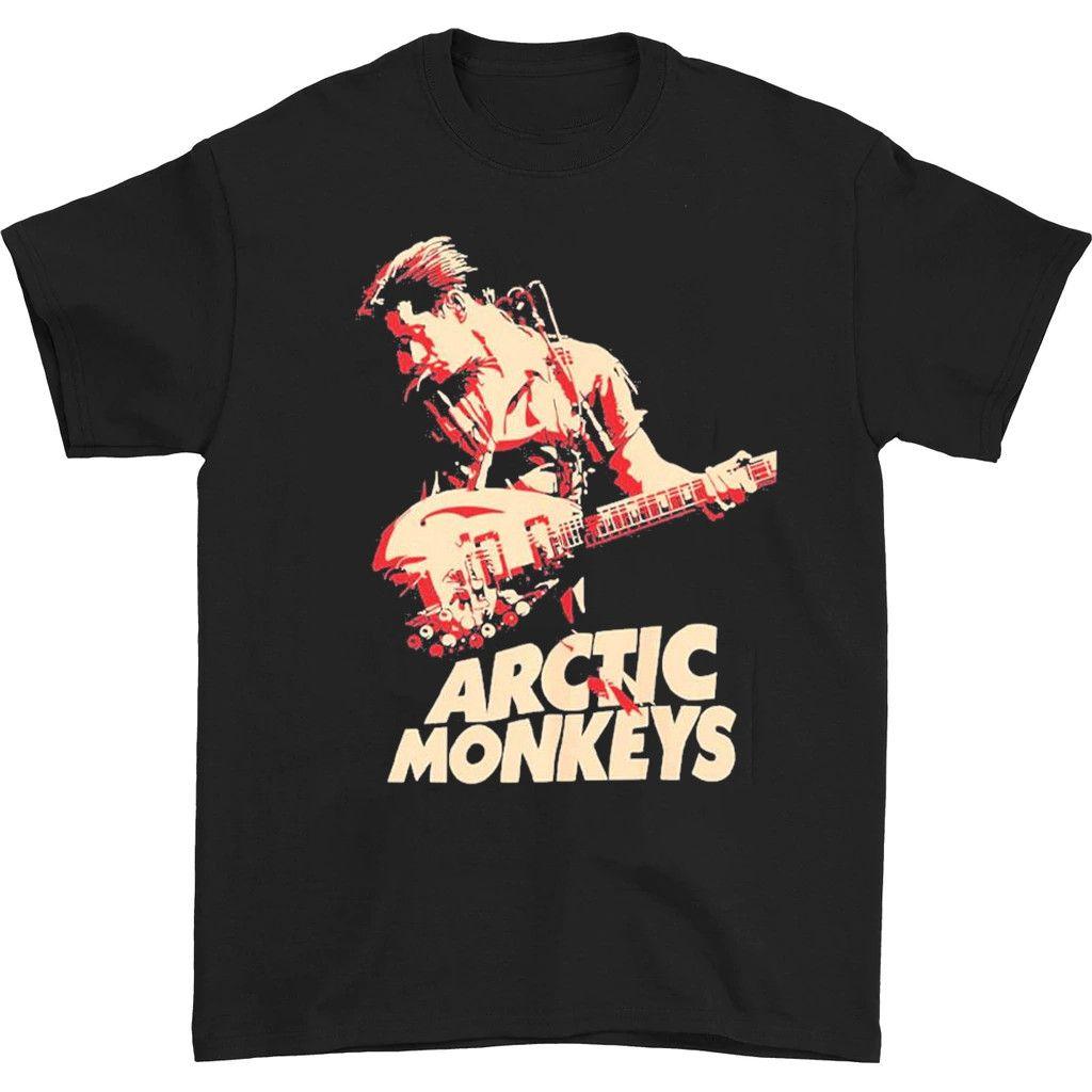 Унисекс футболка Хлопок Оверсайз Большой Размер Футболка группы Arctic Monkeys черная Короткий рукав Все размеры S-5XL JJ6278