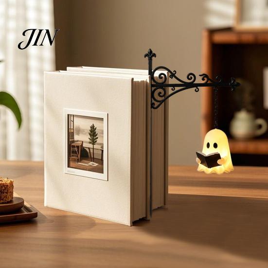 Светильник-подставка для книг, Декорация, Призрак, Книжная полка, Ночник, Фонарь для чтения со сдвижной вставной панелью, Уголок для чтения, Винтажное железо, Уютный теплый декор для дома и офиса