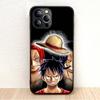 BW-2 Anime One Piece Soft Black Case for iPhone XR 14 15 11 12 13 6 7 8 X XS Pro Max Samsung S22 S23 S21 S24 FE Ultra S8 Plus