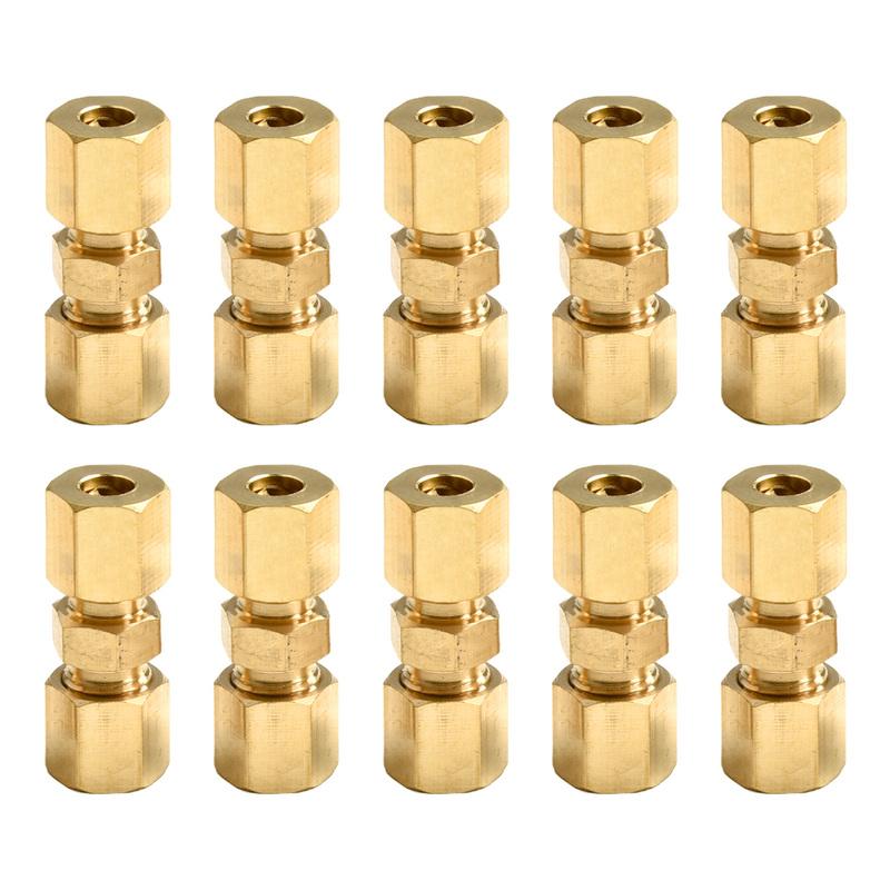 10pcs Car Brake Line Connector Joint For Brake Line Without Flaring 4.75mm 3/16" OD Tube Hydraulic Brake Lines Union