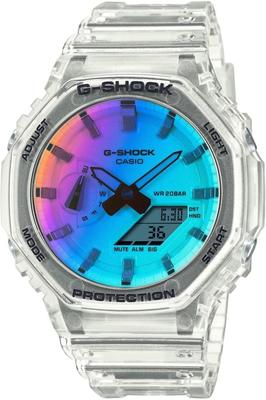 Oak Limited Модель Iridescent Color Casio Часы CASIO Skeleton Rainbow Reimported Overseas Модель G-SHOCK G-Shock Ana-Digi GA-2100SRS-7A