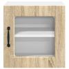Wall Mounted Glass Cabinet PORTO 2 pcs Sonoma Oak 40 x 31 x 40 cm