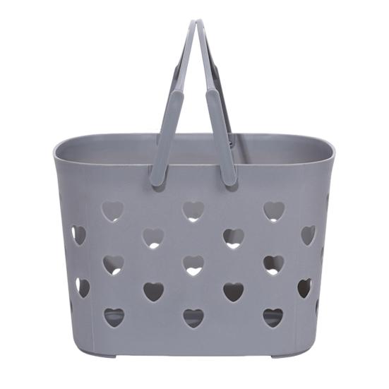 Storage Basket with Handle Large Capacity Hollow Design Portable Shower Caddy Tote Organizer Basket Bin for Bathroom