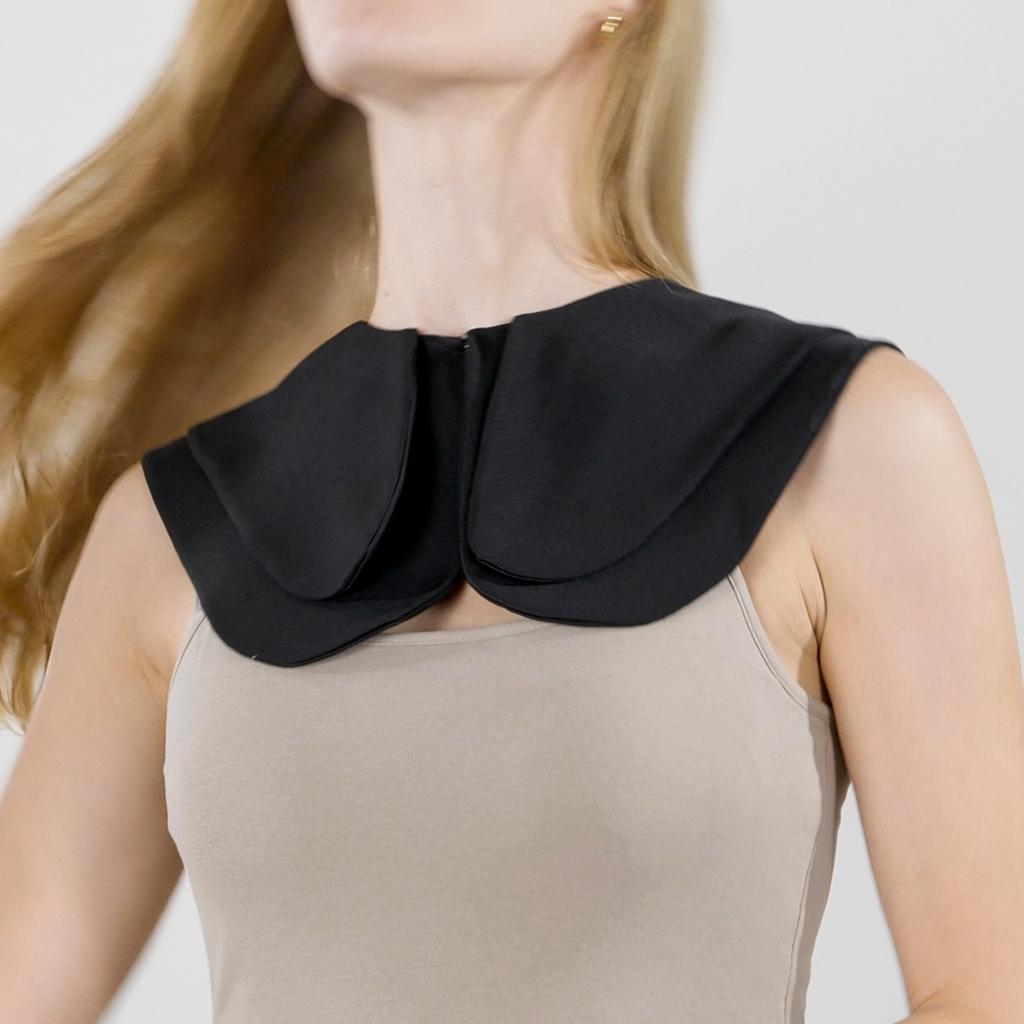 Solid Color Fake Collar Shawl Removable Half Shirt Collar Decoration Blouse Detachable False Lapel Blouse Tops Small Cape