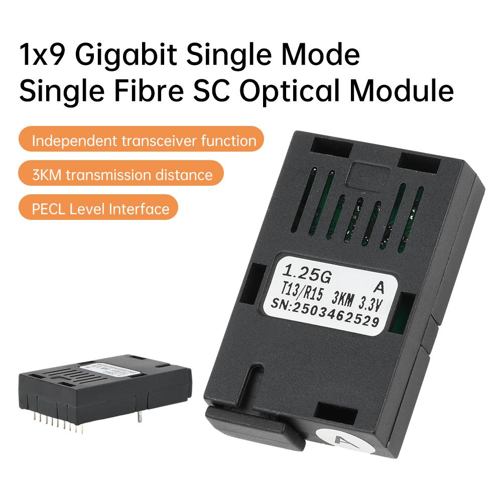 1.25G 1*9 Оптический модуль 1000M Gigabit SC Одномодовый Одноволоконный Оптический трансивер 1310нм/1550нм 3 км/20 км Комплект A + B
