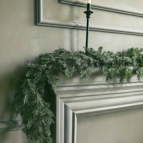 180 см Рождественская искусственная гирлянда из сосновых иголок, реалистичные подвесные искусственные зеленые растения для дома и улицы, зеленые растения, лоза, украшение для крыльца