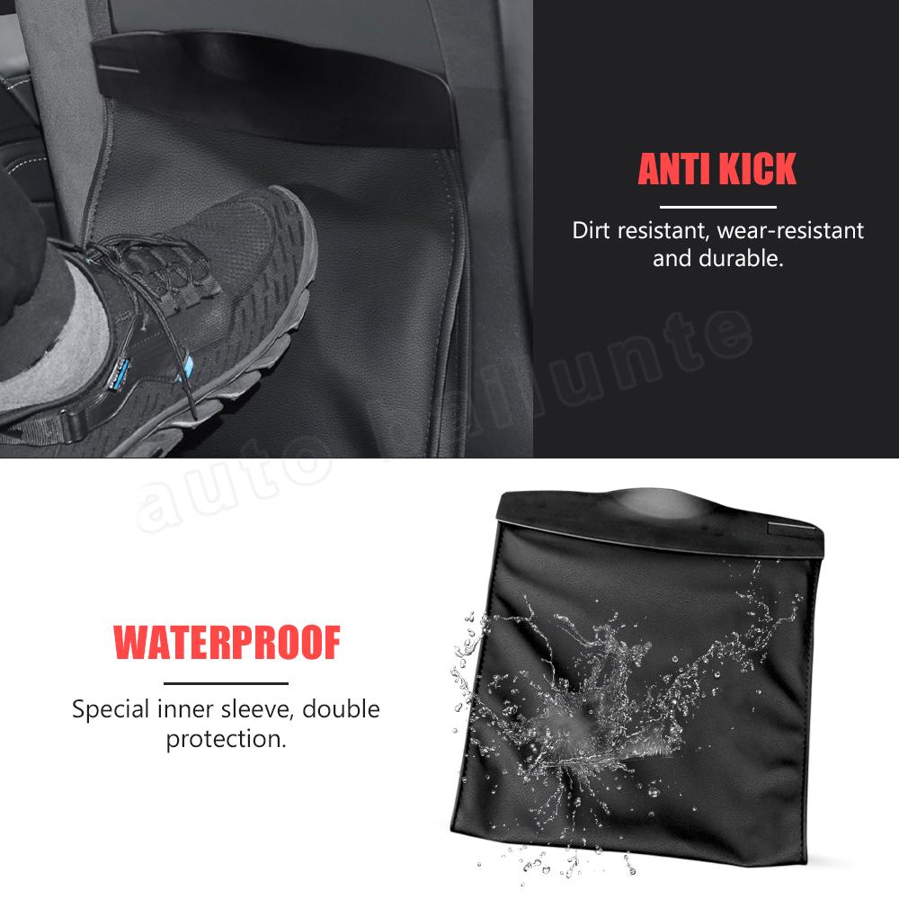 For Tesla Model 3 Model Y 2023 2022 - 2016 Car Garbage Bag Black Back Seat Waterproof Trash Bag Rubbish Cans Hanging