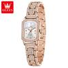 OLEVS Womens Watches Luxury Square Quartz Watch Women Diamond Dial Wristwatch Waterproof Elegant Fashion Relogio Reloj 7142