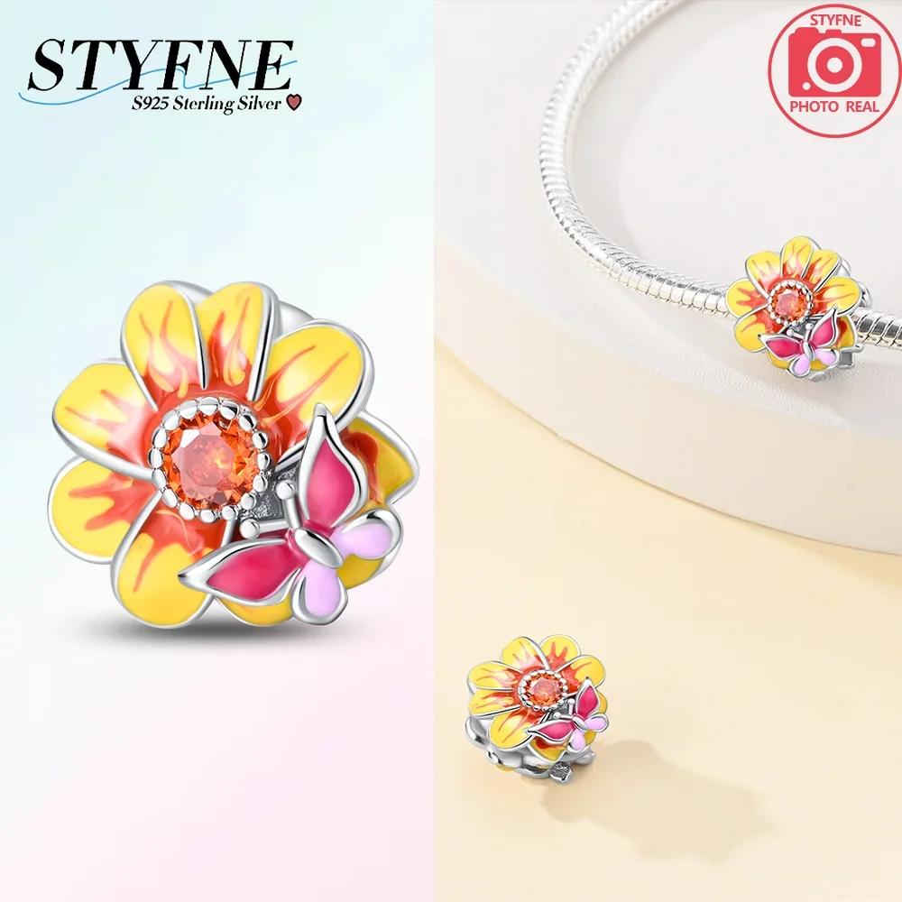 Charm Bead Components Copper Metal Compatible With Authentic Original Bracelet High Quality Fine Jewelry Womens Brand Latest Arrival Autumn Sunset