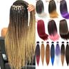 Synthetic Easy YAKI Straight Braids Hair Extensions Ombre Black Brown Pink Pre Stretched Braiding Hairpiece for Women