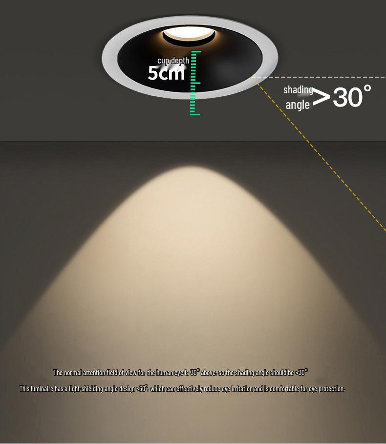 OSRAM Aluminum COB Wall Washer: High-Brightness Ra95 Recessed LED Ceiling Light
