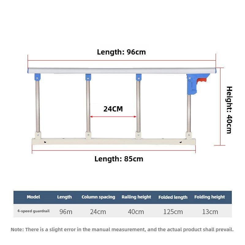 Elderly Anti Fall Guardrail Getting Up Assistive Device Dormitory Protective Bed Fence Household Foldable Armrest