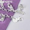 CHSHINE Кольцо из стерлингового серебра 925 пробы/звезда/крест/сердце/ключ/замок/круглый браслет-подвеска модный очаровательный свадебный браслет для женщин ювелирные изделия