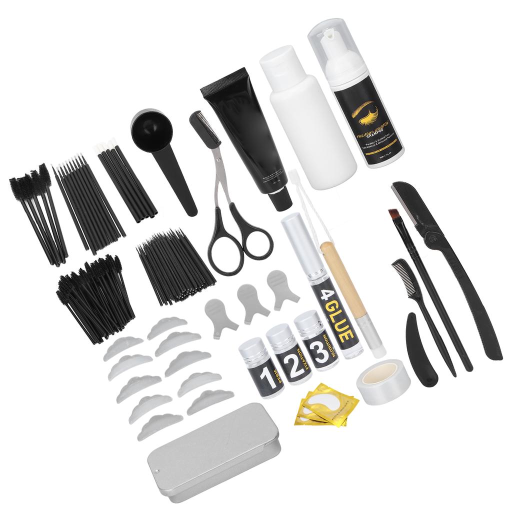 3 в 1 Водостойкая краска для бровей Набор для завивки ресниц Набор полуперманентных керлинговых ресниц