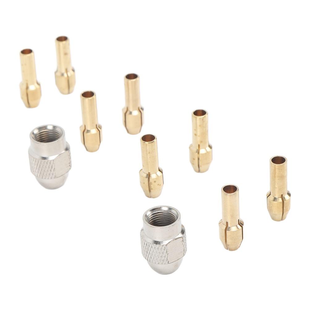 10PCS 0.5-3.2mm Collet Collet Chuck Set Brass Quick Change Drill Chuck For Replacement