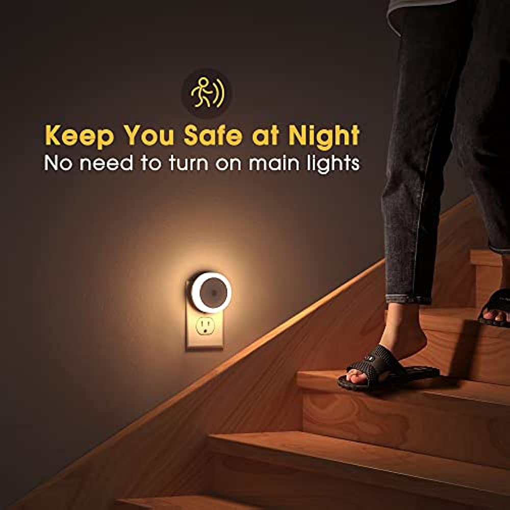 Новый светодиодный ночник EU US UK Plug Smart Light Control Round Энергосберегающие настенные светильники у кровати для дома, прихожей, тропинки, лидер продаж