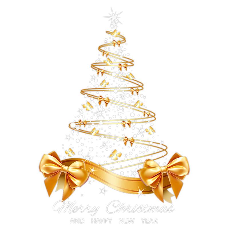 1 шт. Наклейка на окно для дома с большим бантом DIY ПВХ 40x55 см Рождественская наклейка на окно с елкой Золотая елка