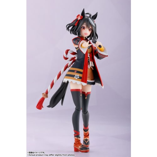 TAMASHII NATIONS S.H.Figuarts Uma Musume Pretty Derby Kitasan Black, примерно 140 мм, окрашенная подвижная фигурка из ПВХ и АБС