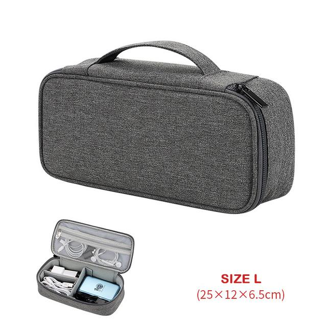 Travel Cable Organizer Bag Pouch Electronic Accessories Gadget Carry Case Portable Waterproof Storage Bag for Cable Cord