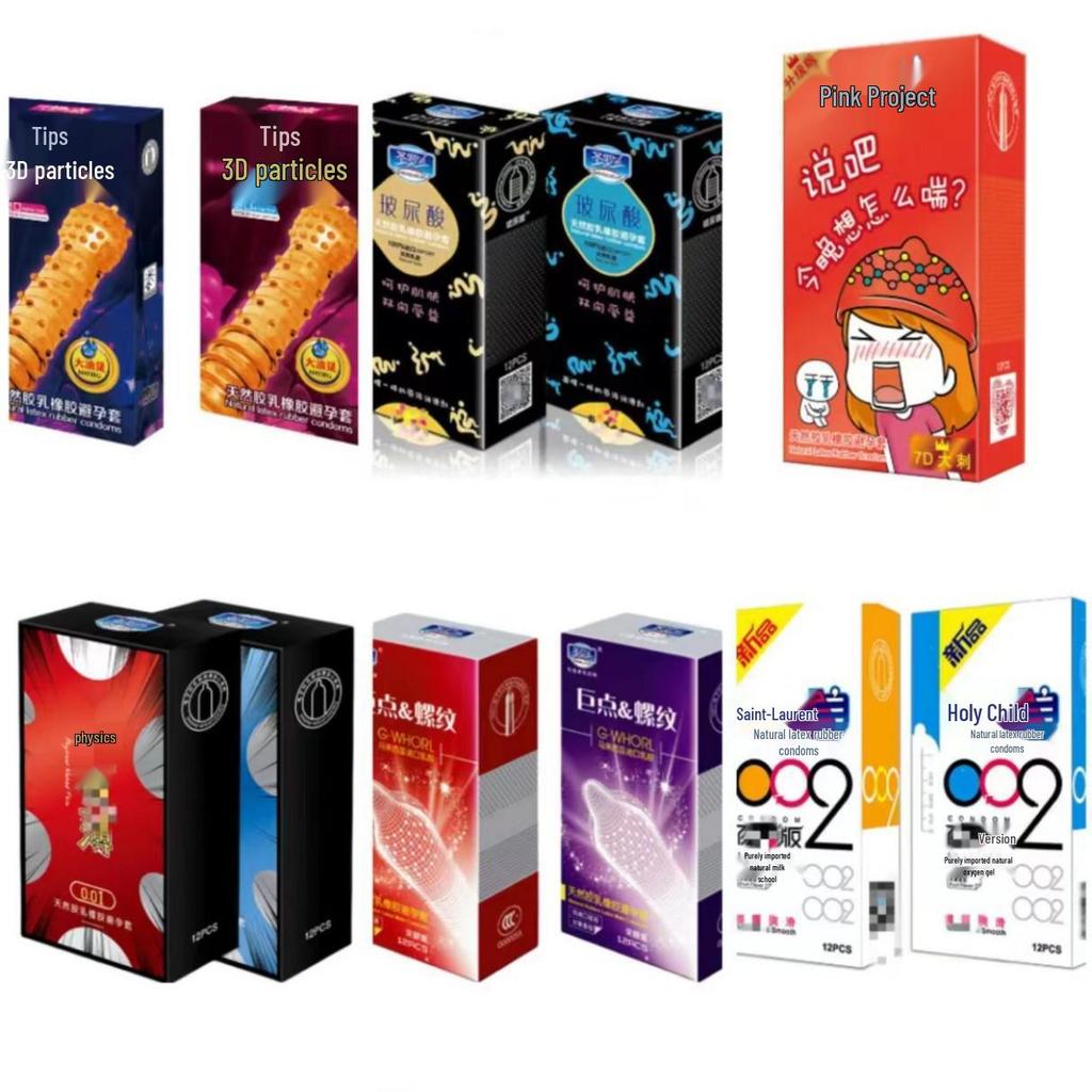 Saint Laurent Hyaluronic Acid Ice & Fire Large Particle Condoms - 12 Pack