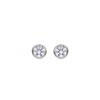 Boucles D'oreilles En Argent 925 Luxenter Avec Zircon Brillant Finition En Rhodié Diamètre 7 Mm - Redder