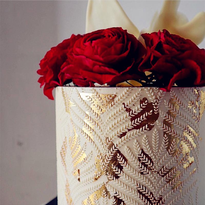 1 шт., трафареты для торта, пластиковые кружевные трафареты для торта, шаблон с шипами пшеницы