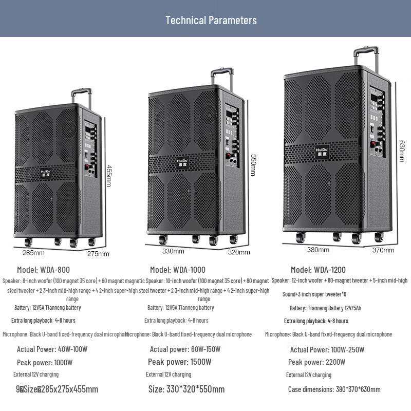 HuiDu WDA-1000 Портативная уличная Bluetooth-колонка