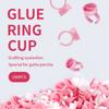 Оптовая продажа, 100 шт., одноразовые клеевые кольца для наращивания ресниц, розовый держатель для клея, контейнер для клея, пигмент для татуировки