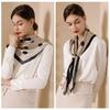 Elegant Women's Silk Scarf Soft Hijab Shawl Wraps Fashion Dot Print Silk Scarf  Bandana