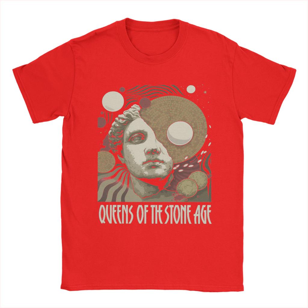 Оверсайз футболка Queens of the Stone Age Музыкальная группа Хлопковые футболки Американская рок-музыка Футболка для мужчин Топы с коротким рукавом