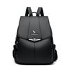 New Women's Backpack PU Soft Leather Casual Lightweight One Shoulder Travel Bag Fashion Retro Panel Commuter School Bag