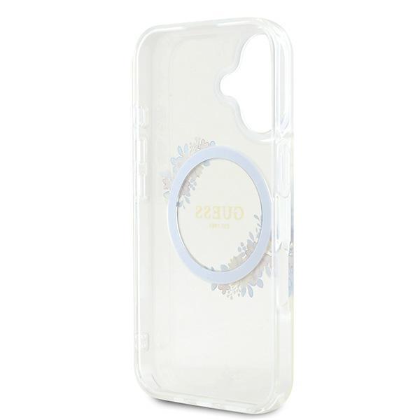Guess Guhmp16Shfwfct Iphone 166.1 Przeźroczysty/Transparent Hardcase Iml Flowers Wreath Magsafe