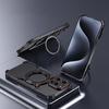 Чехол-бампер для iPhone 13 Pro, совместимый с MagSafe, вращающаяся подставка, металлический безрамочный чехол для телефона