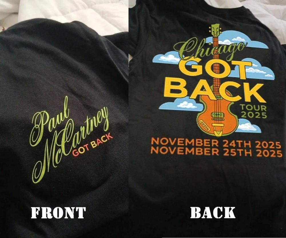 SALEPaul McCartney Got Back Tour 2025 Chicago Nov 25 Shirt Unisex T-Shirt
