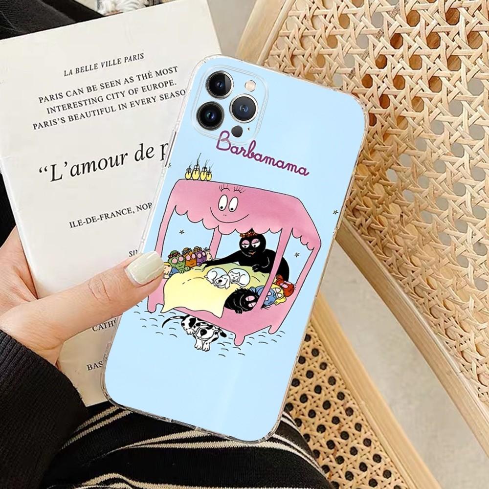 Cartoon Barbapapa Phone Case For iPhone 14 13 12 Mini 11 Pro XS Max X XR SE 6 7 8 Plus Soft Silicone Cover