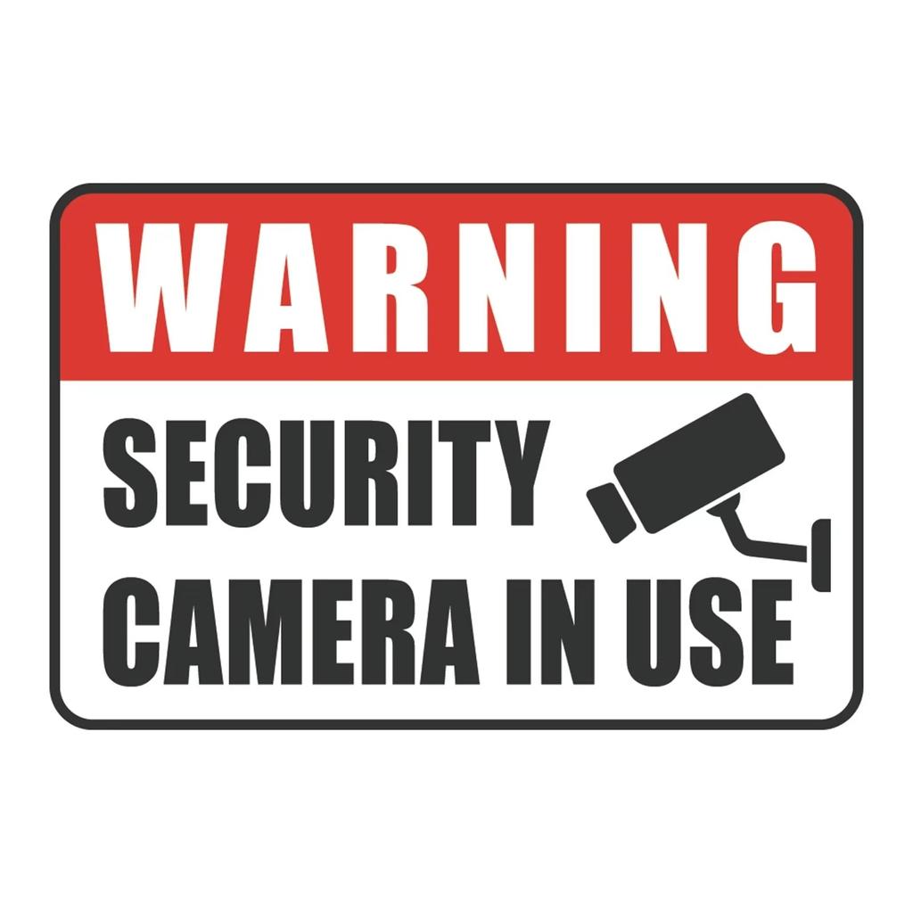24-hour Video Surveillance Metal Sign Plaque Security Warning Decorative Plates For Outdoors Man Cave Hotel Home Wall Decor