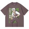 230 Gsm 100% Cotton Demon Slayer V76 Sanemi Print Unisex Heavy Cotton T Shirt