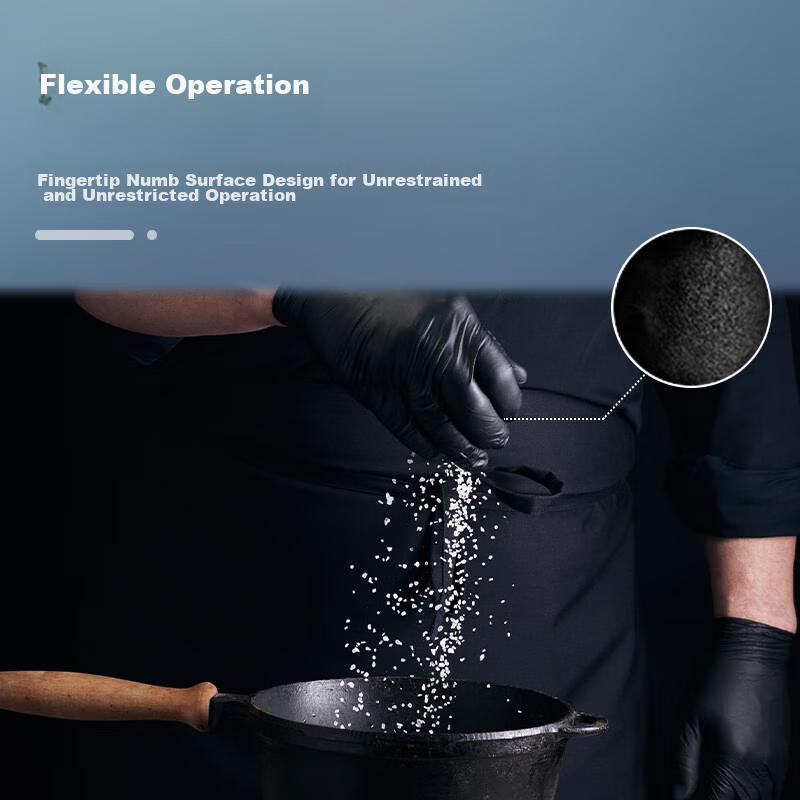 WOLSGIN Disposable Gloves, Nitrile Extended Length, 30 Pieces, Large Size, Food Grade Nitrile Gloves, Kitchen Dishwashing Waterproof Gloves, 12 Inches