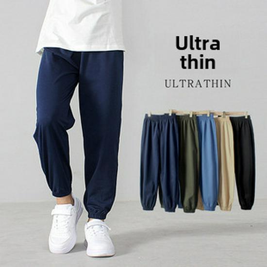 Летние леггинсы в корейском стиле для девочек: Однотонные спортивные брюки с защитой от комаров для детей старшего возраста.