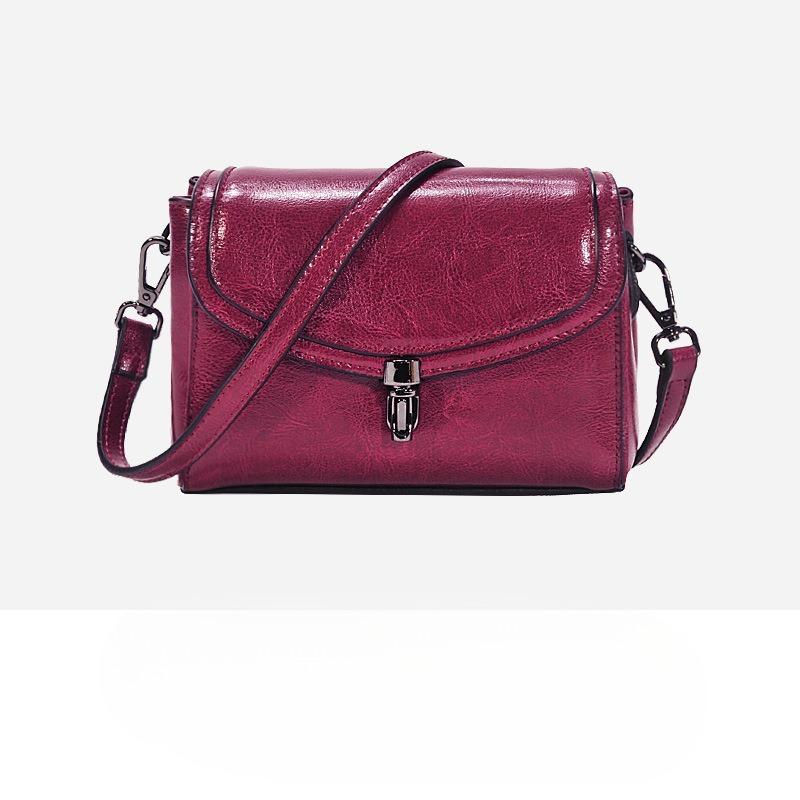 Женская сумка через плечо из вощеной кожи весна/лето, маленькая мини-сумка через плечо, маленькая сумка из натуральной кожи