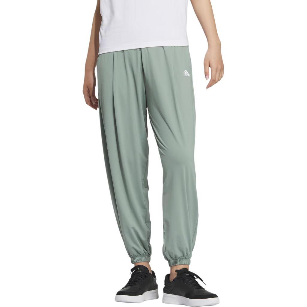 adidas Трикотажные брюки UPF Cool Sensation Sun Protection UPF50+ Quick-Dry Tapered Casual Pants Женские брюки Серебристо-серый зеленый JJ1340