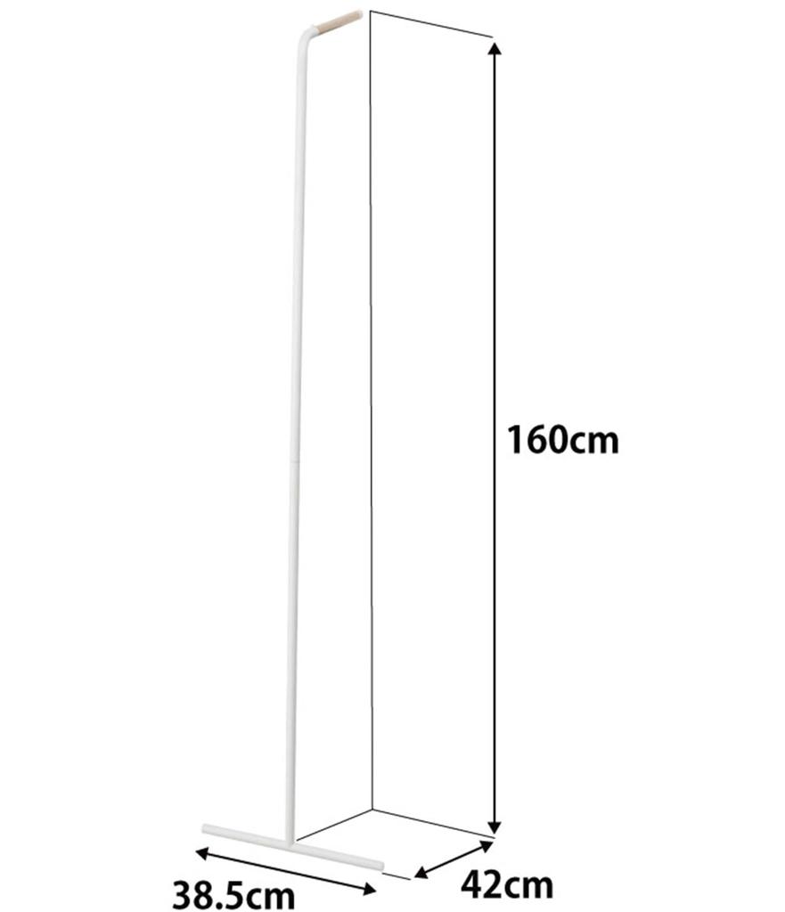 Вешалка для пальто Yamazaki Jitsugyo Slim, белая, приблизительная. Ш38,5 x Г42 x В160 см. Вешалка-вешалка Tower Hanger Rack 7550