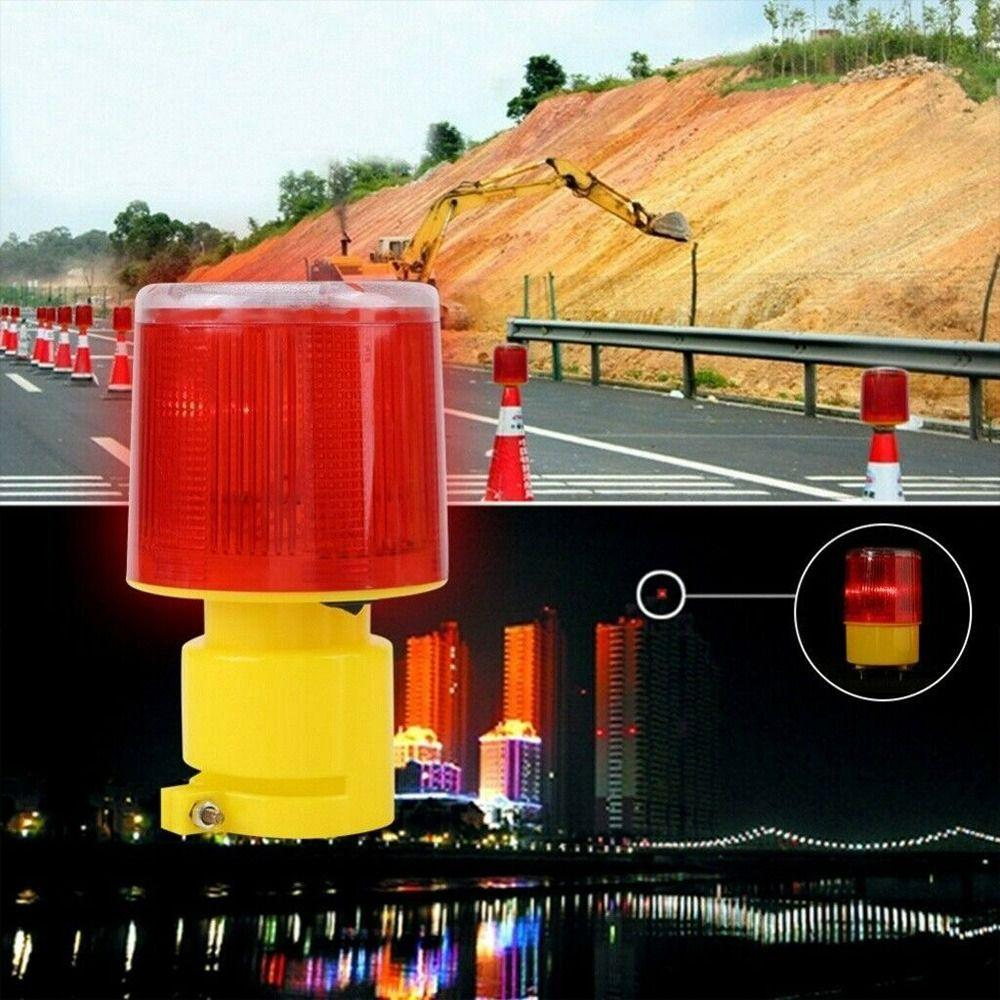 Waterproof Traffic Security Super Bright LED Signal Lamp Solar Warning Light Caution Light