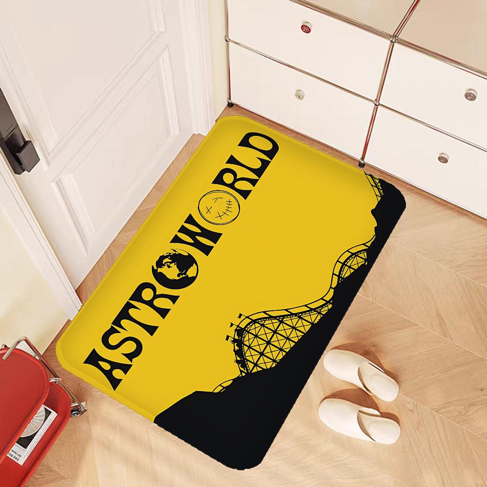 Travis Scott Astroworld Room Mats Anti-slip Absorb Water Long Strip Cushion Bedroon Mat Welcome Doormat