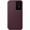 Étui De Téléphone Portefeuille Clear View Galaxy S22 - Burgundy Samsung