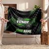 Фланелевое одеяло Fendt, Персонализированное мягкое плед с текстом имени, Декор для дома, Подарок